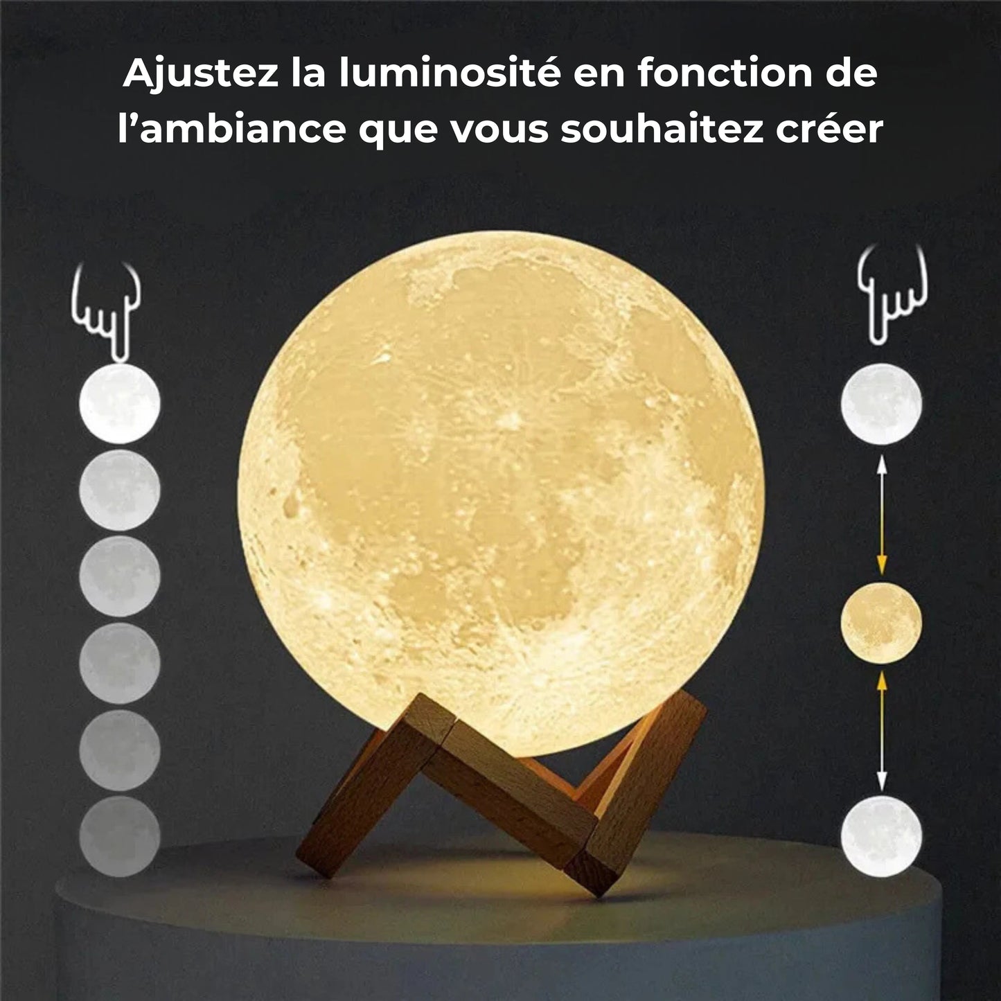 Lampe lune - 18 cm