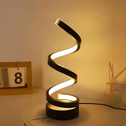 Lampe de table en spirale