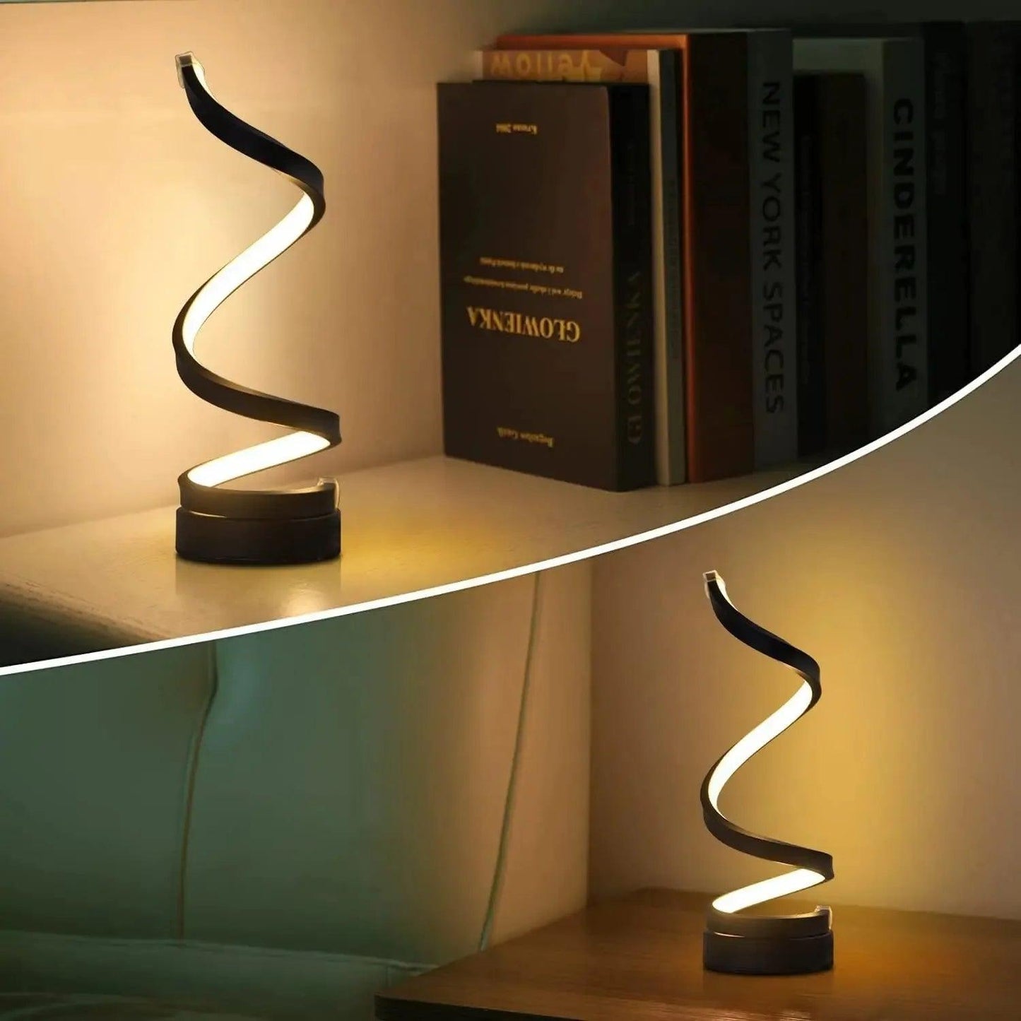 Lampe de table en spirale