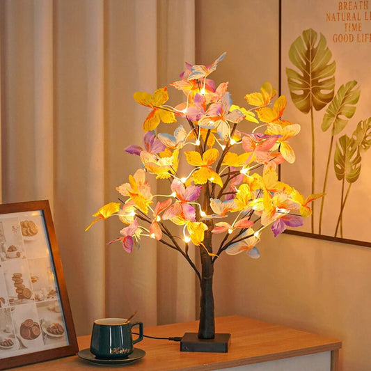 arbre lumineux led papillons