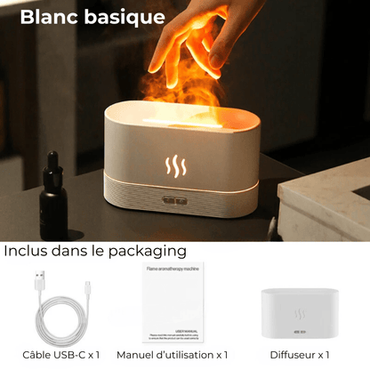 diffuseur flamme blanc basique