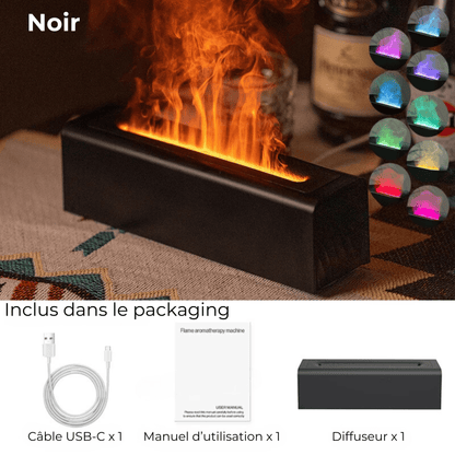 diffuseur flamme classique noir