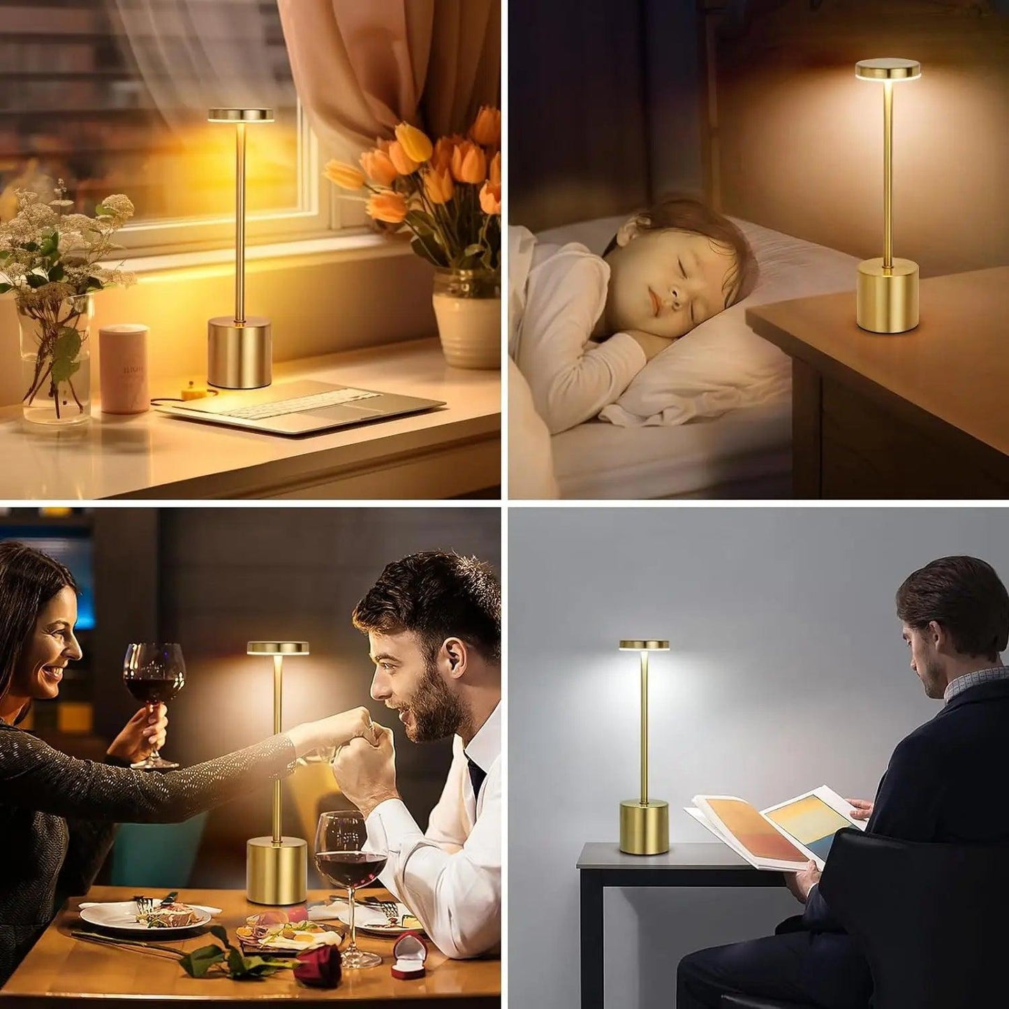 lampe de table sans fil rechargeable polyvalente