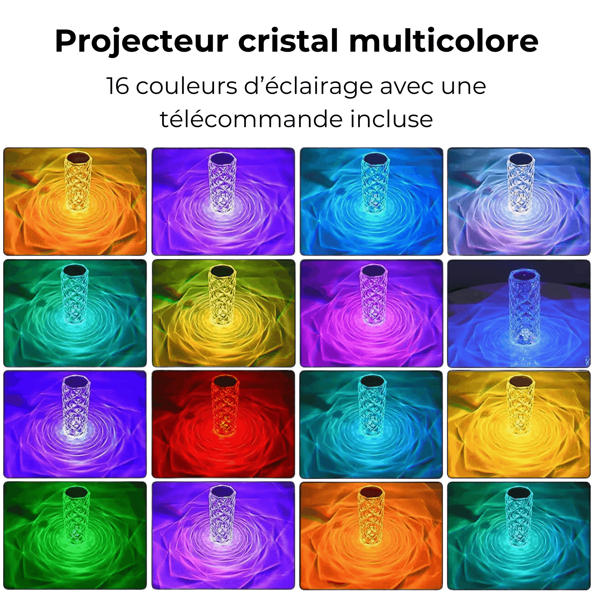 lampe led cristal couleurs