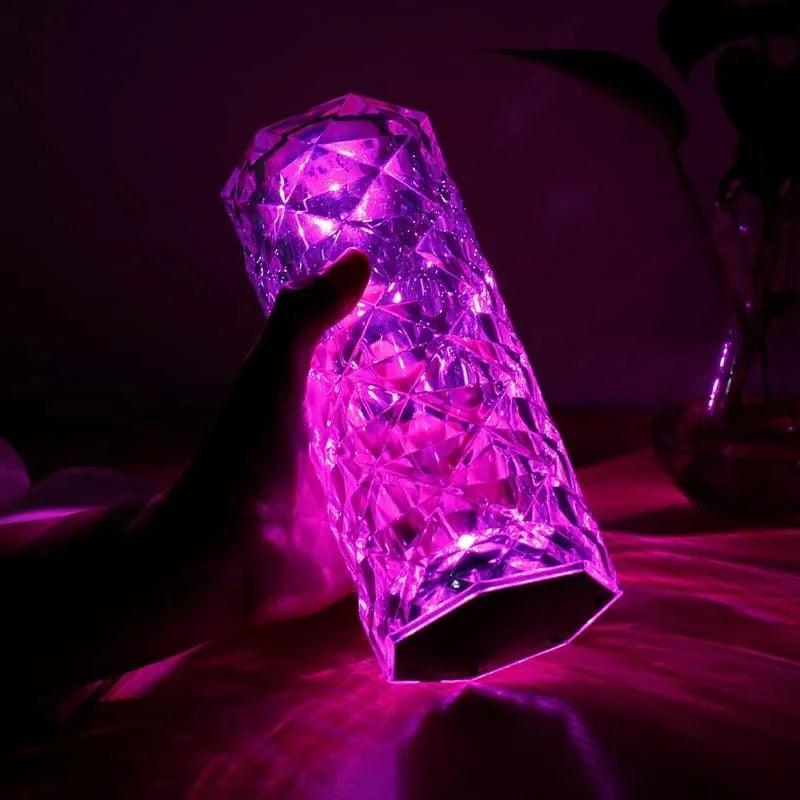 lampe led cristal dessous