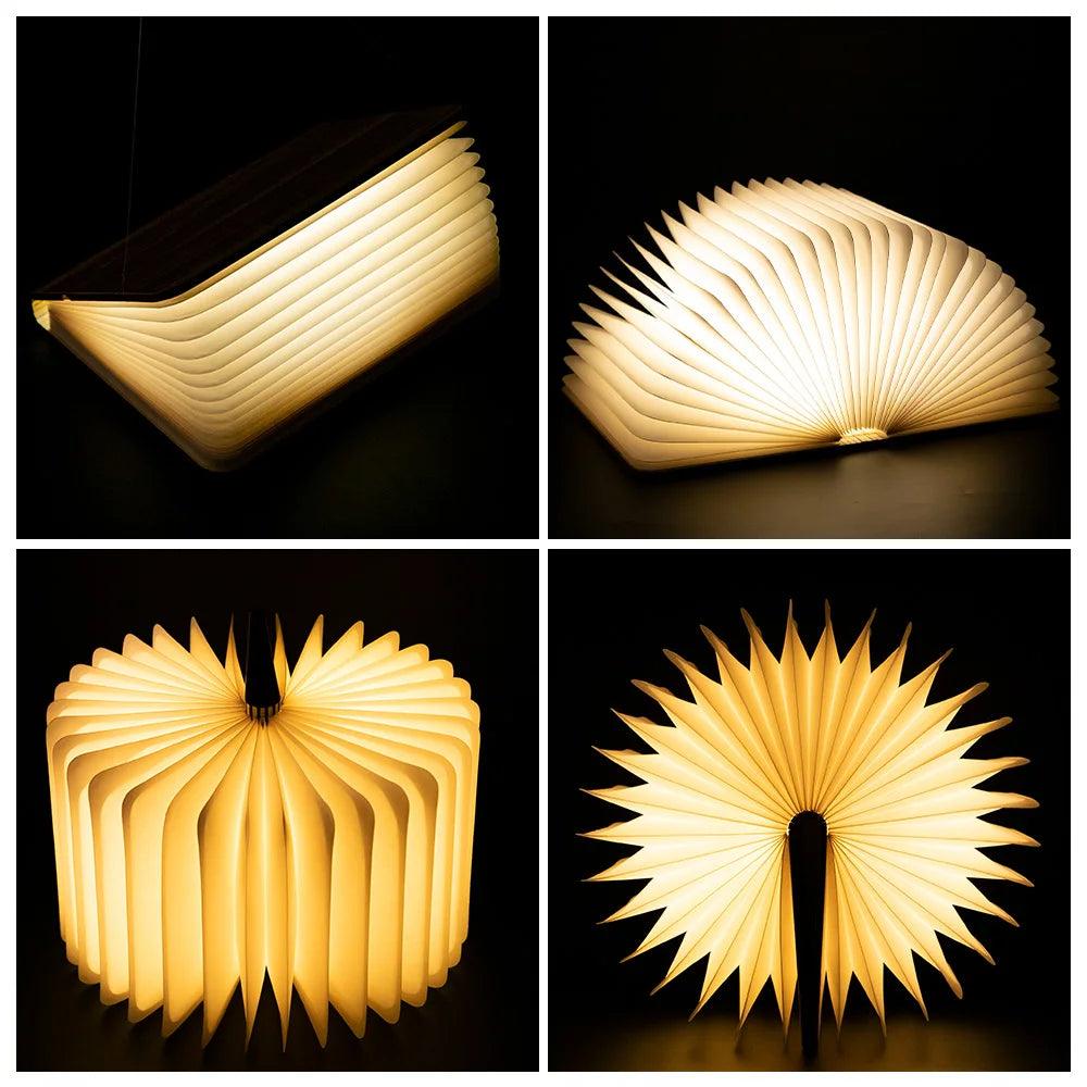 lampe livre lumineux différentes positions