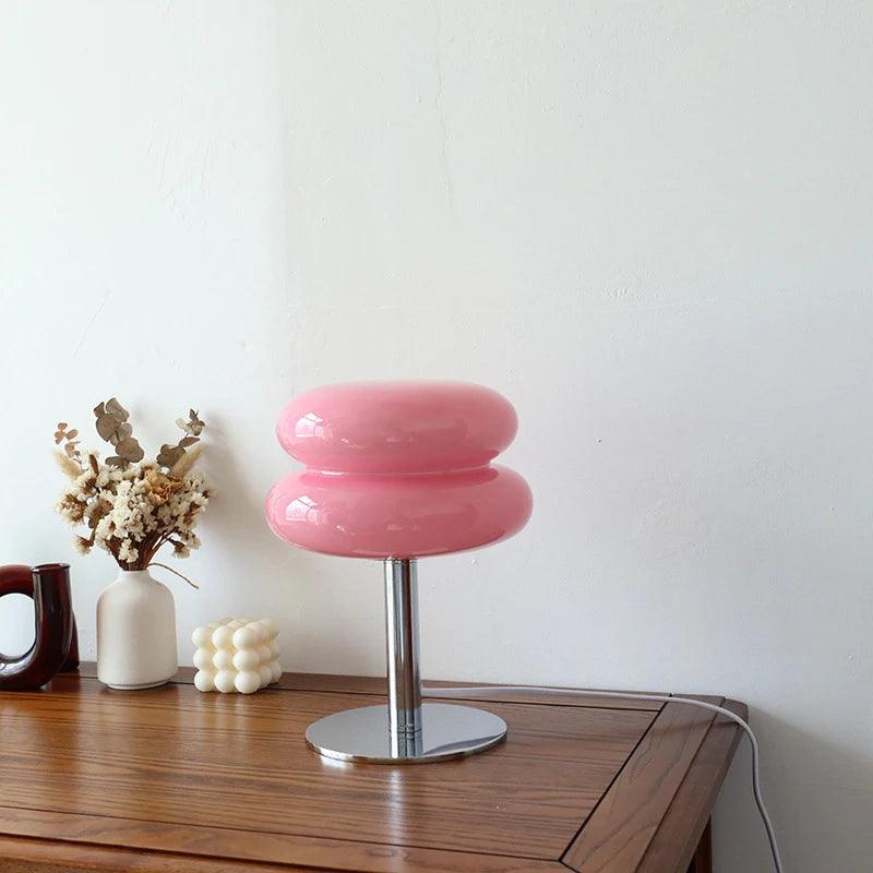 lampe macaron rose