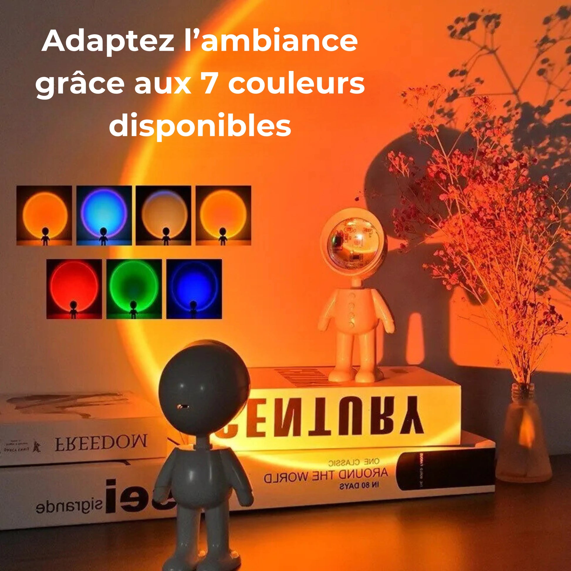 lampe projecteur astronaute couleurs