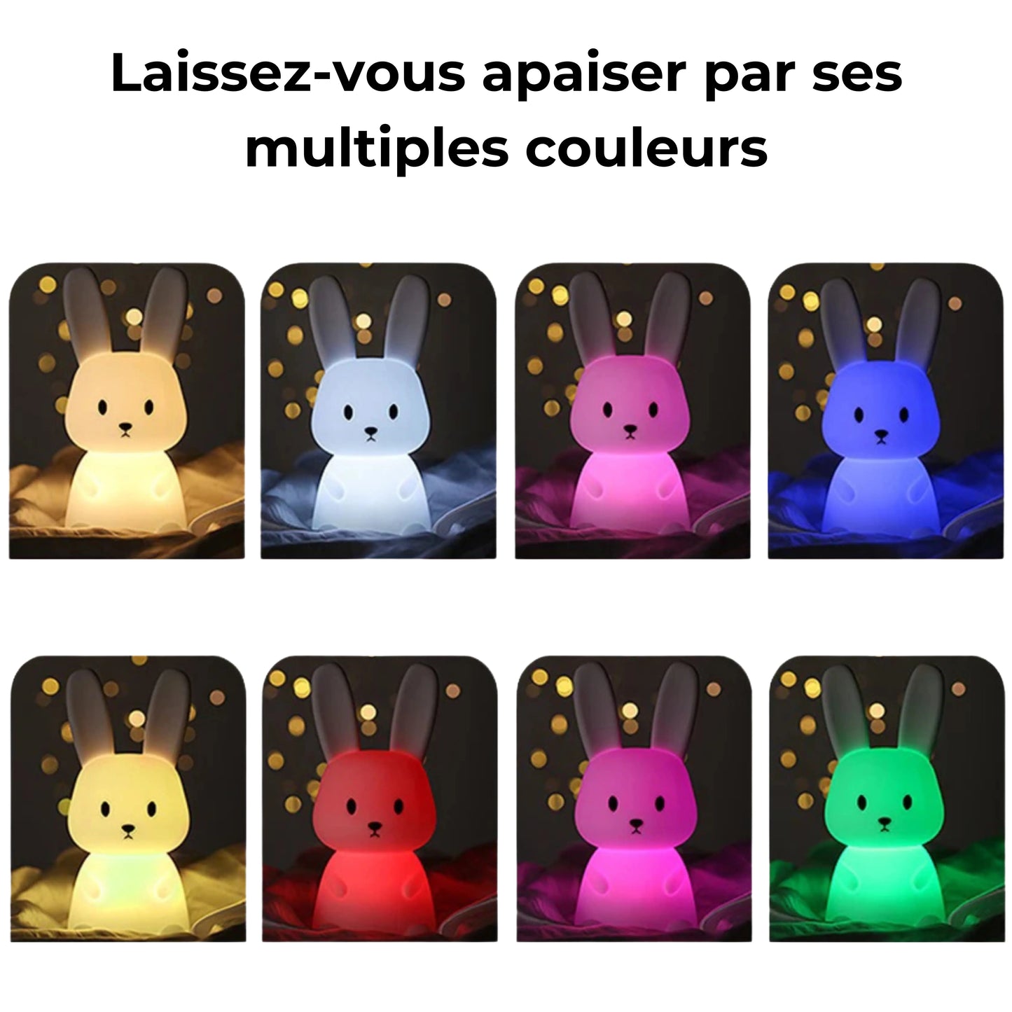 veilleuse lapin couleurs