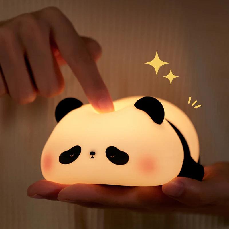 veilleuse panda allongé moelleuse