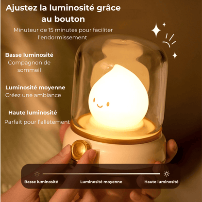 veilleuse tactile bougie luminosité ajustable